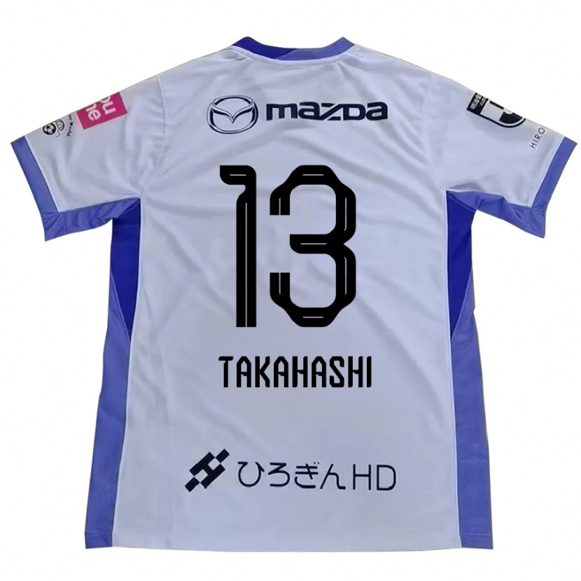 Danxen Enfant Maillot Miyuki Takahashi #13 Blanc Orange Tenues Extérieur 2025/26 T-Shirt