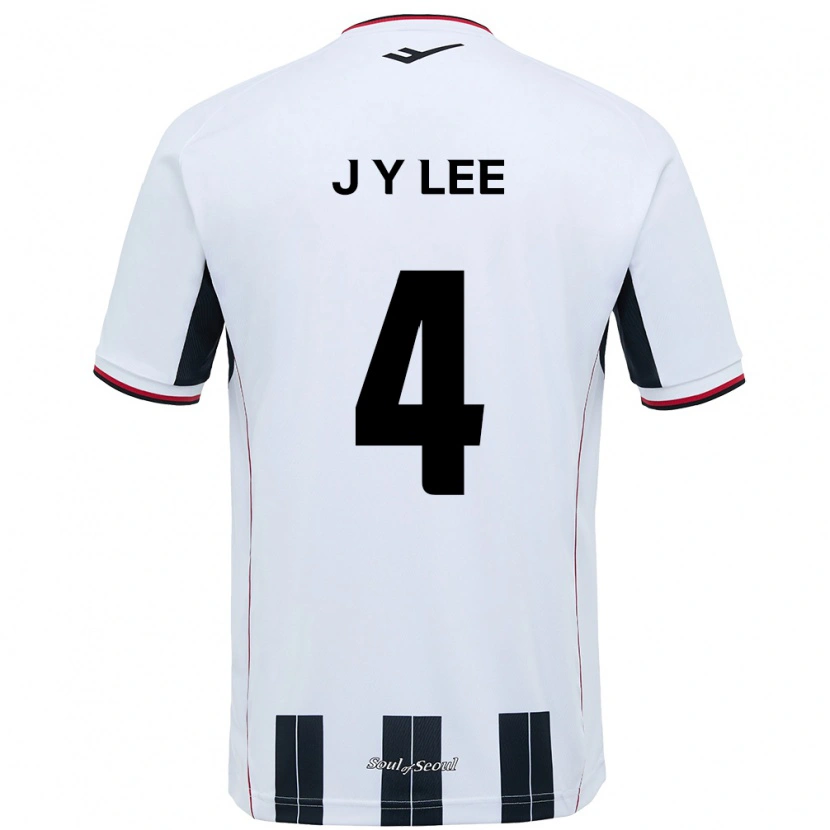 Danxen Enfant Maillot Young-Jun Lee #4 Blanc Noir Tenues Extérieur 2025/26 T-Shirt