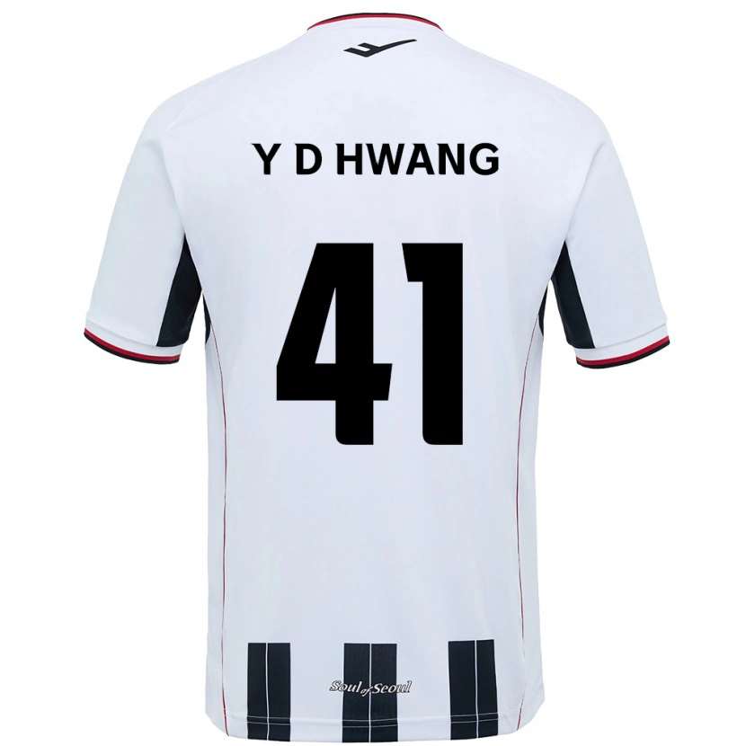 Danxen Enfant Maillot Do-Yoon Hwang #41 Blanc Noir Tenues Extérieur 2025/26 T-Shirt
