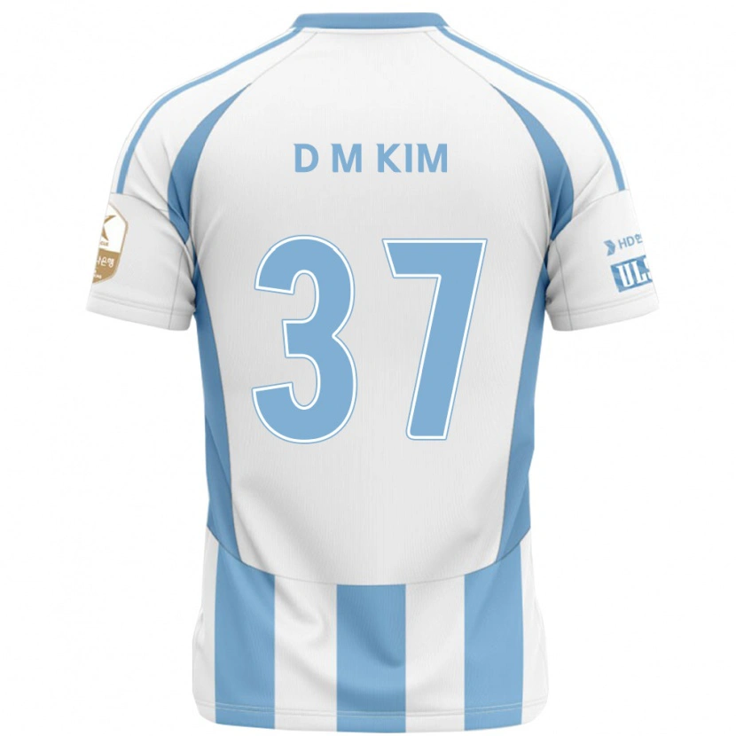 Danxen Enfant Maillot Do-Min Kim #37 Blanc Bleu Ciel Tenues Extérieur 2025/26 T-Shirt