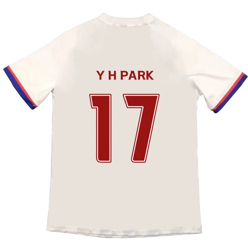 Danxen Enfant Maillot Yong-Hui Park #17 Blanc Cassé Rouge Tenues Extérieur 2025/26 T-Shirt