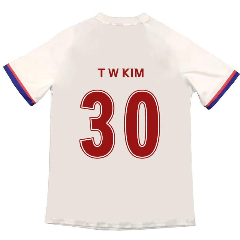 Danxen Enfant Maillot Tae-Woo Kim #30 Bleu Royal Rouge Tenues Extérieur 2025/26 T-Shirt