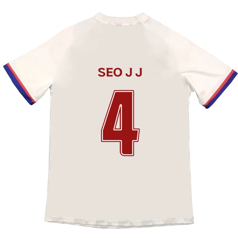 Danxen Enfant Maillot Seo Jin-Ju #4 Bleu Royal Rouge Tenues Extérieur 2025/26 T-Shirt