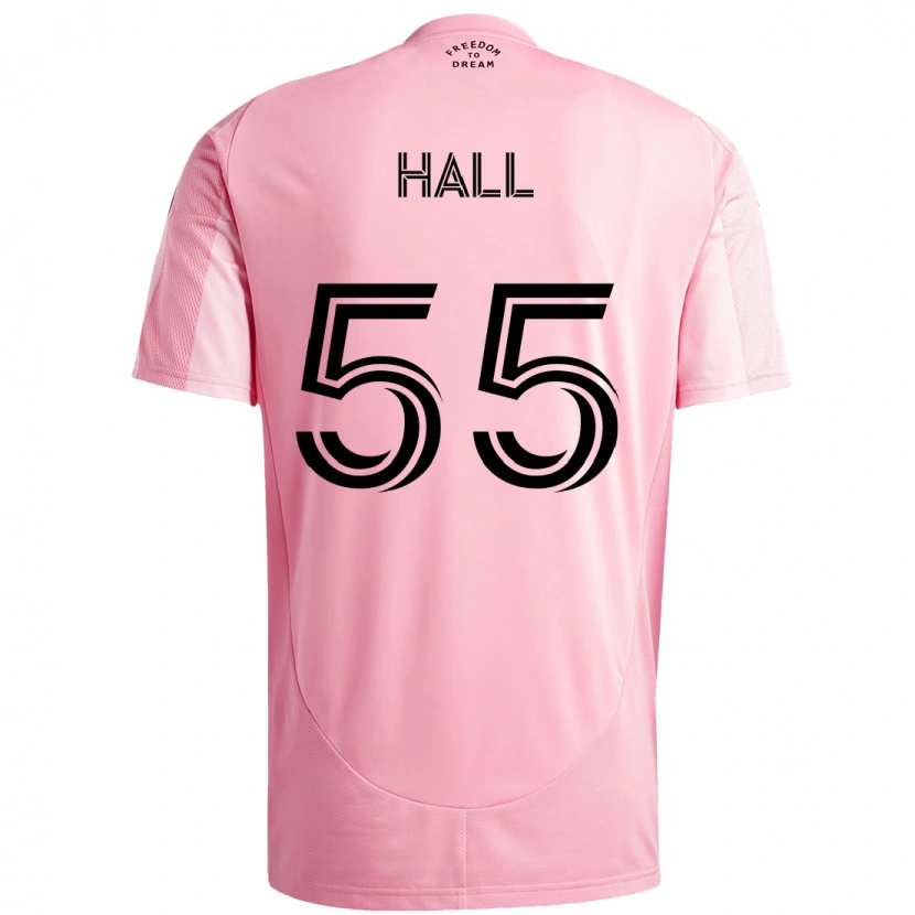 Danxen Homme Maillot Tyler Hall #55 Rose Noir Tenues Domicile 2025/26 T-Shirt