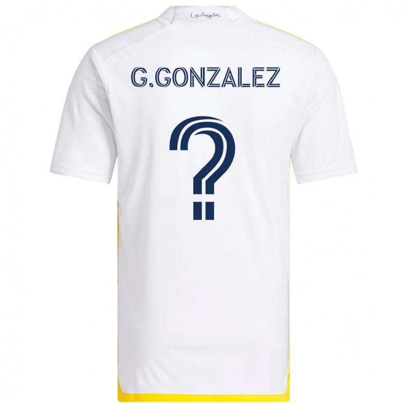 Danxen Homme Maillot Gustavo Gonzalez #0 Blanc Jaune Tenues Domicile 2025/26 T-Shirt