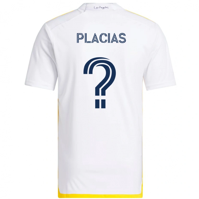 Danxen Homme Maillot Julian Placias #0 Blanc Jaune Tenues Domicile 2025/26 T-Shirt