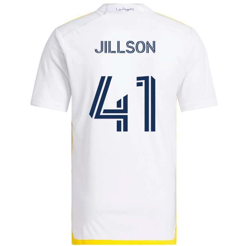 Danxen Homme Maillot Simon Jillson #41 Blanc Jaune Tenues Domicile 2025/26 T-Shirt