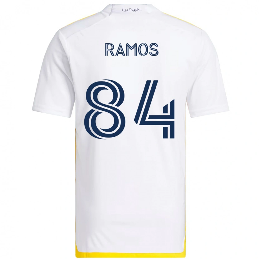 Danxen Homme Maillot Rubén Ramos #84 Blanc Jaune Tenues Domicile 2025/26 T-Shirt