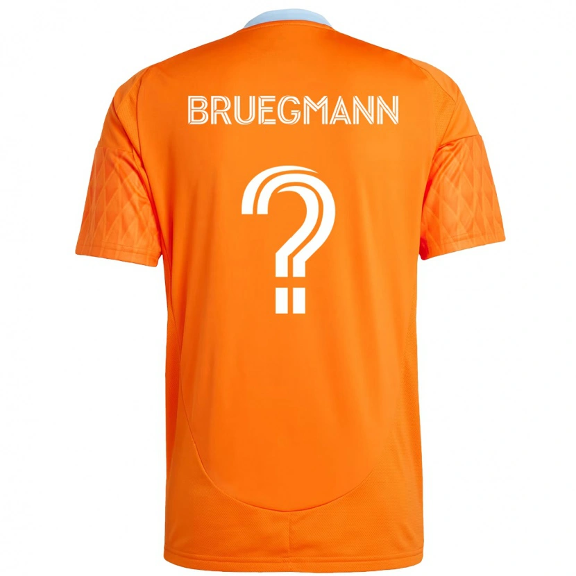 Danxen Homme Maillot Lukas Bruegmann #0 Violet Orange Tenues Domicile 2025/26 T-Shirt