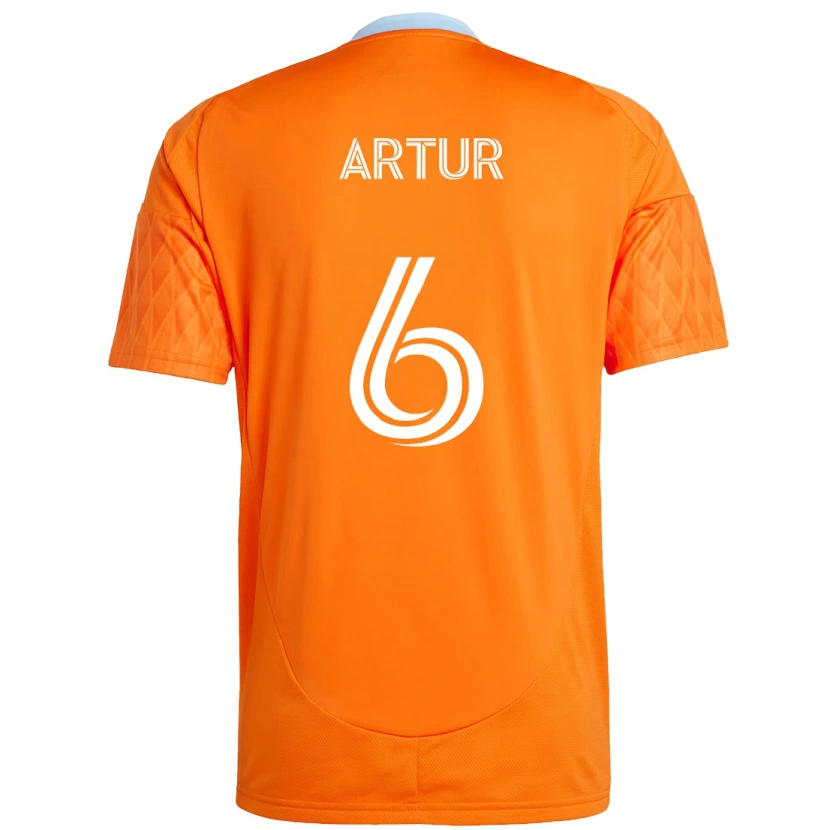 Danxen Homme Maillot Artur #6 Violet Orange Tenues Domicile 2025/26 T-Shirt