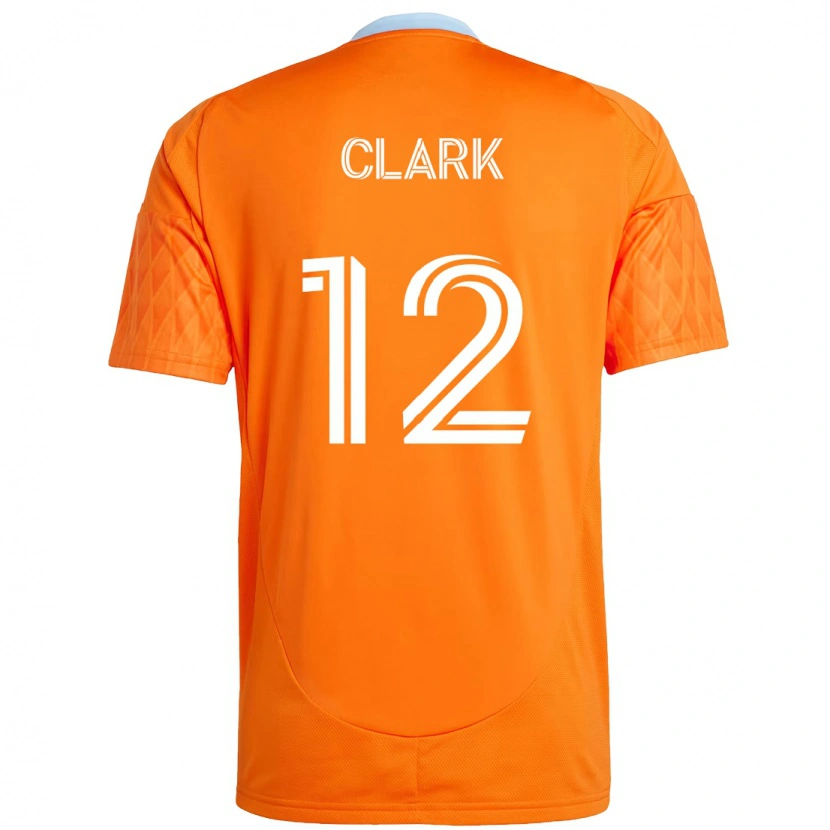 Danxen Homme Maillot Steve Clark #12 Violet Orange Tenues Domicile 2025/26 T-Shirt