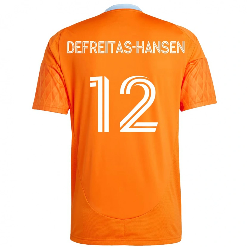 Danxen Homme Maillot Nicholas Defreitas-Hansen #12 Violet Orange Tenues Domicile 2025/26 T-Shirt