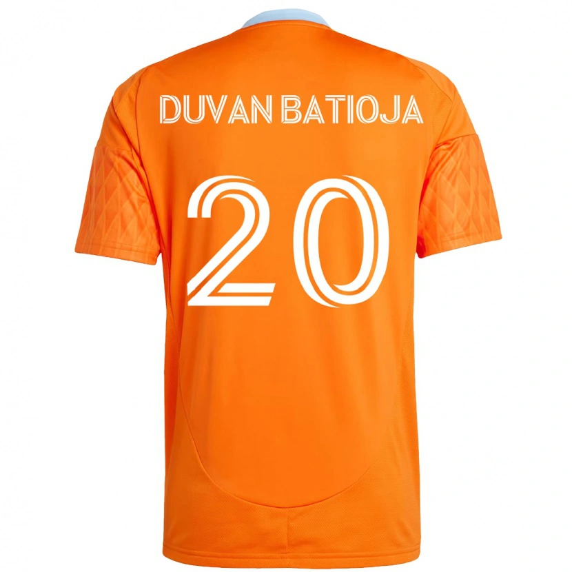 Danxen Homme Maillot Andy Batioja #20 Orange Blanc Tenues Domicile 2025/26 T-Shirt