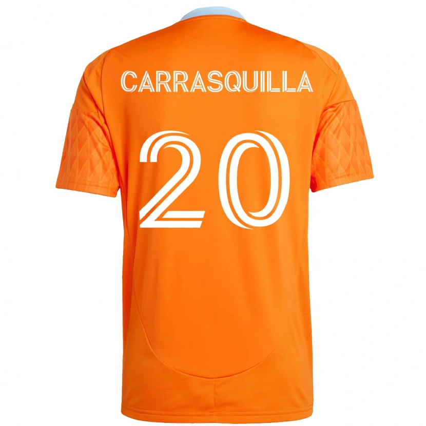 Danxen Homme Maillot Adalberto Carrasquilla #20 Violet Orange Tenues Domicile 2025/26 T-Shirt