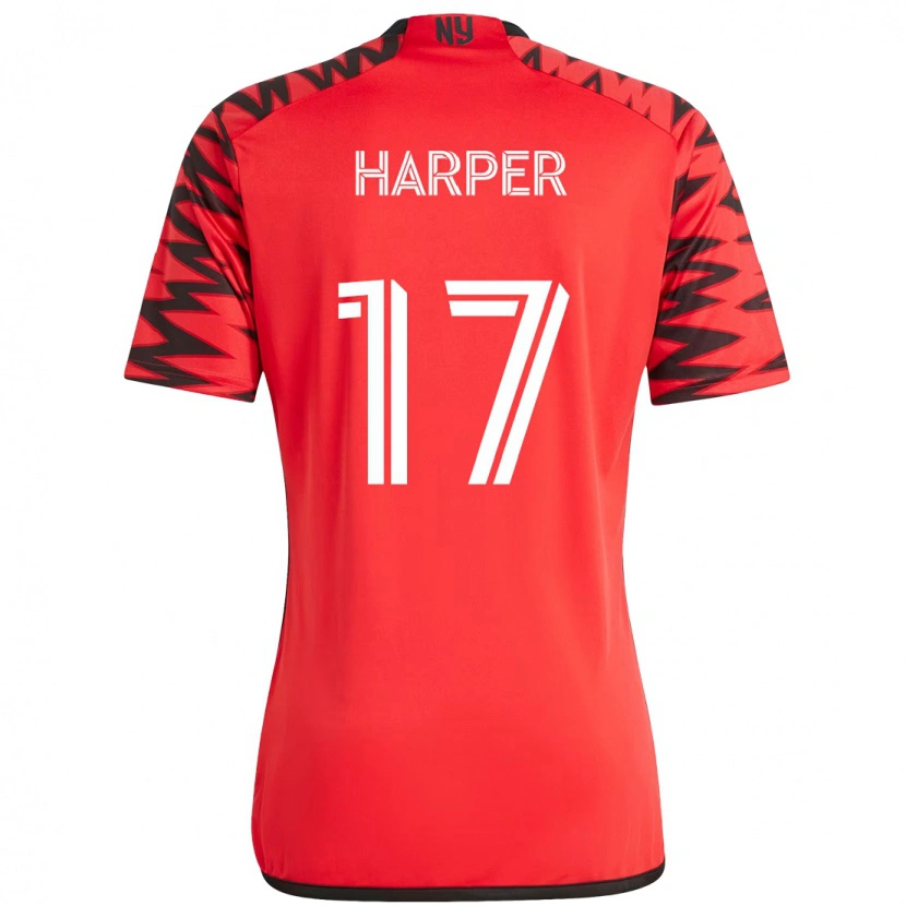 Danxen Homme Maillot Cameron Harper #17 Rouge Noir Tenues Domicile 2025/26 T-Shirt