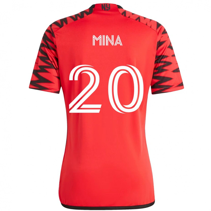 Danxen Homme Maillot Juan Mina #20 Rouge Noir Tenues Domicile 2025/26 T-Shirt