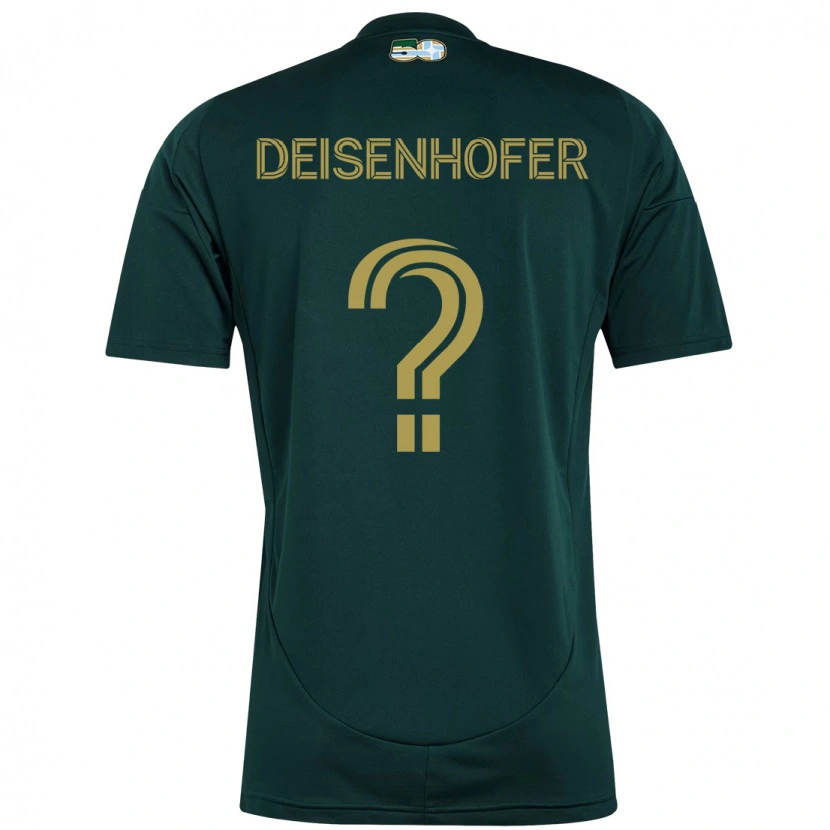 Danxen Homme Maillot Maximilian Deisenhofer #0 Beige Vert Tenues Domicile 2025/26 T-Shirt