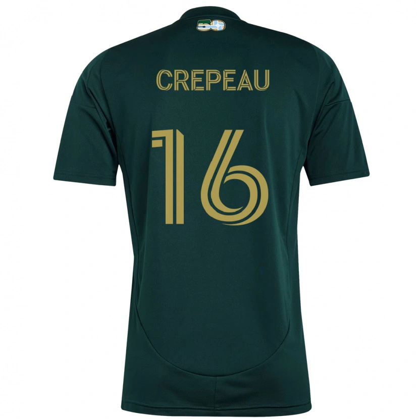 Danxen Homme Maillot Maxime Crépeau #16 Beige Vert Tenues Domicile 2025/26 T-Shirt
