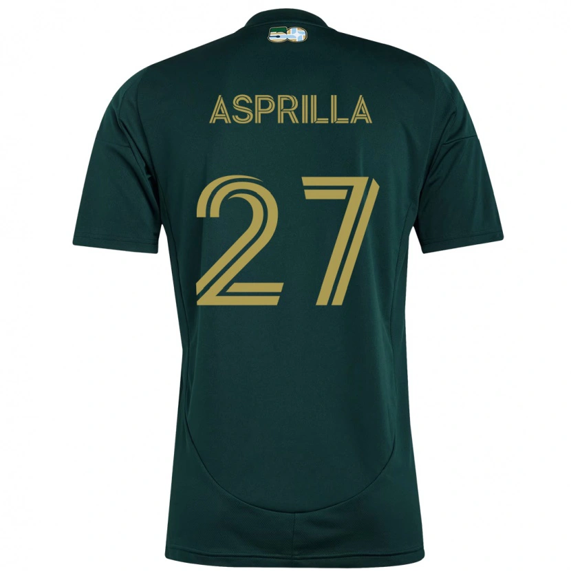 Danxen Homme Maillot Dairon Asprilla #27 Noir Marron Tenues Domicile 2025/26 T-Shirt