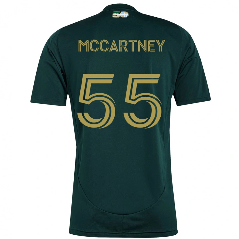 Danxen Homme Maillot Dawson Mccartney #55 Beige Vert Tenues Domicile 2025/26 T-Shirt