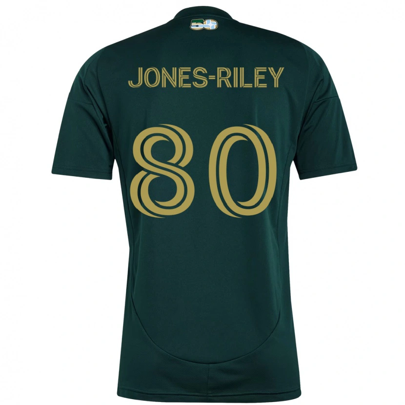 Danxen Homme Maillot Jaden Jones-Riley #80 Noir Marron Tenues Domicile 2025/26 T-Shirt