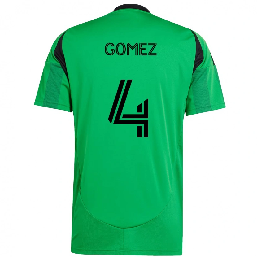 Danxen Homme Maillot Antonio Gomez #4 Blanc Vert Tenues Domicile 2025/26 T-Shirt