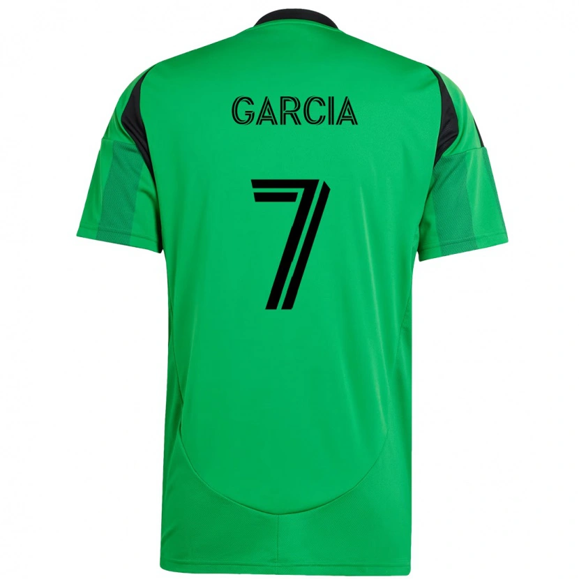 Danxen Homme Maillot Anthony García #7 Blanc Vert Tenues Domicile 2025/26 T-Shirt