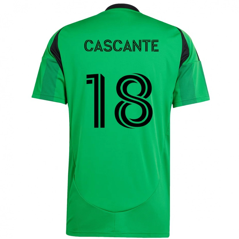 Danxen Homme Maillot Julio Cascante #18 Blanc Vert Tenues Domicile 2025/26 T-Shirt