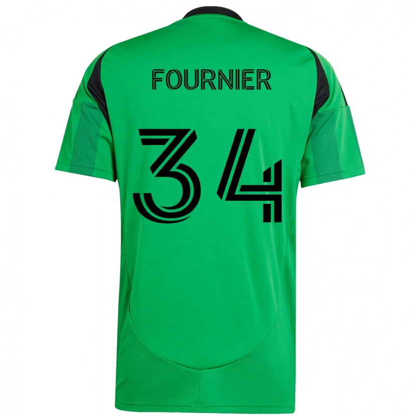 Danxen Homme Maillot Drake Fournier #34 Blanc Vert Tenues Domicile 2025/26 T-Shirt