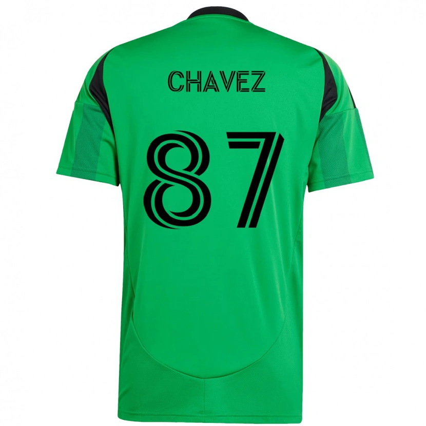 Danxen Homme Maillot Alfonso Ocampo-Chávez #87 Vert Noir Tenues Domicile 2025/26 T-Shirt