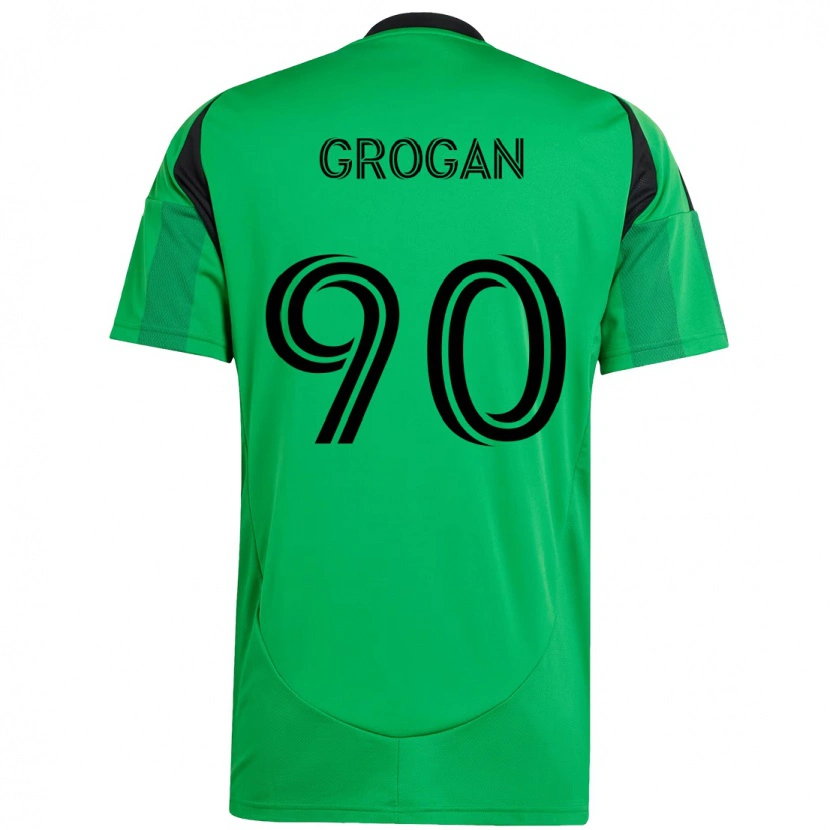 Danxen Homme Maillot Peter Grogan #90 Vert Noir Tenues Domicile 2025/26 T-Shirt