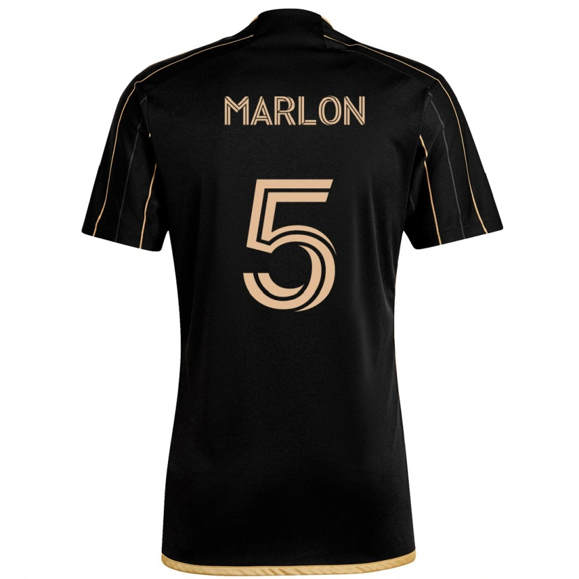Danxen Homme Maillot Marlon #5 Noir Marron Tenues Domicile 2025/26 T-Shirt