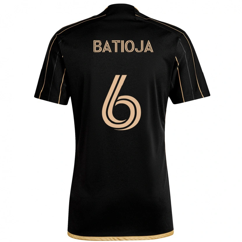 Danxen Homme Maillot Jeremy Batioja #6 Noir Marron Tenues Domicile 2025/26 T-Shirt