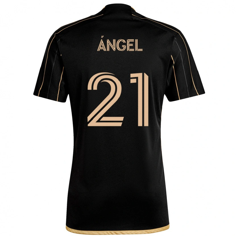 Danxen Homme Maillot Tomás Ángel #21 Noir Marron Tenues Domicile 2025/26 T-Shirt