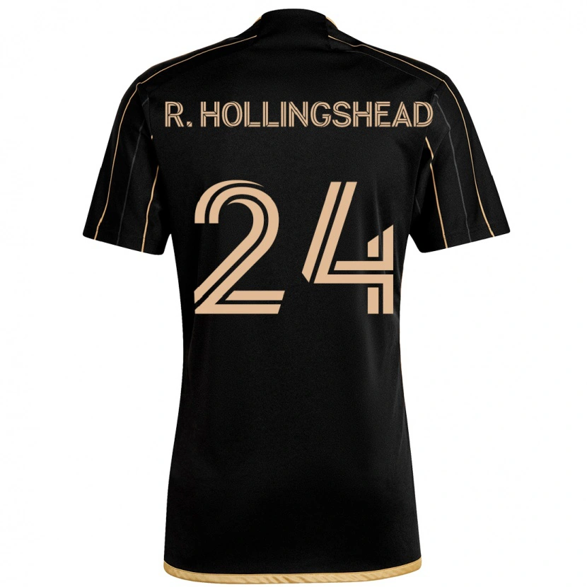 Danxen Homme Maillot Ryan Hollingshead #24 Noir Marron Tenues Domicile 2025/26 T-Shirt