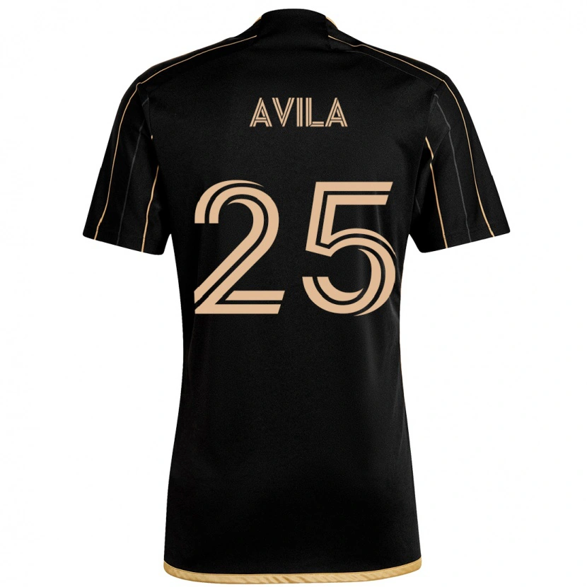 Danxen Homme Maillot Armando Avila #25 Noir Marron Tenues Domicile 2025/26 T-Shirt