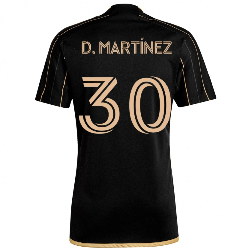 Danxen Homme Maillot David Martínez #30 Noir Marron Tenues Domicile 2025/26 T-Shirt