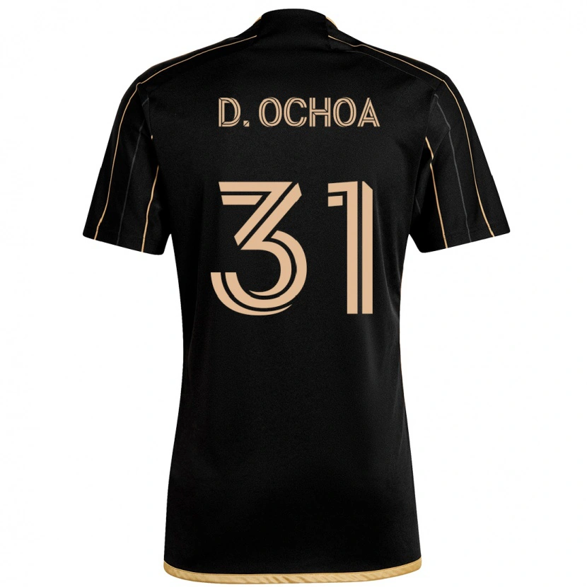 Danxen Homme Maillot David Ochoa #31 Noir Marron Tenues Domicile 2025/26 T-Shirt