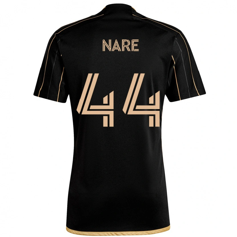 Danxen Homme Maillot Thabo Nare #44 Noir Marron Tenues Domicile 2025/26 T-Shirt