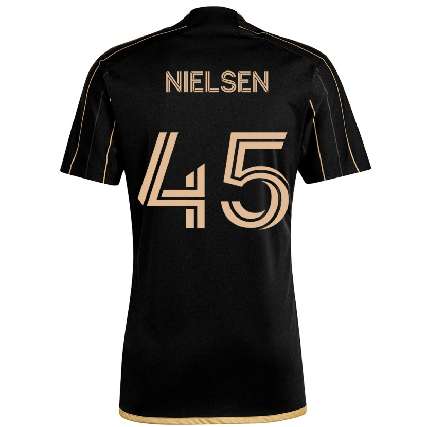 Danxen Homme Maillot Kenny Nielsen #45 Noir Marron Tenues Domicile 2025/26 T-Shirt