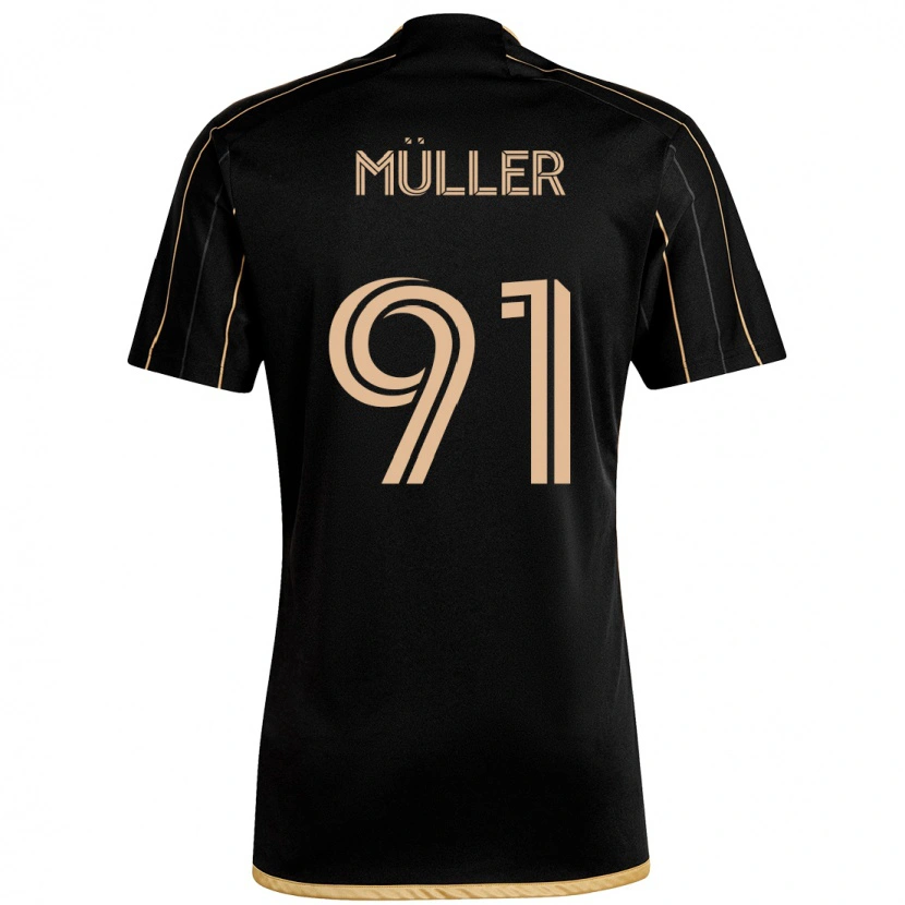 Danxen Homme Maillot Luis Müller #91 Noir Marron Tenues Domicile 2025/26 T-Shirt