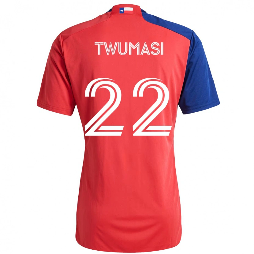 Danxen Homme Maillot Ema Twumasi #22 Rouge Bleu Marine Tenues Domicile 2025/26 T-Shirt