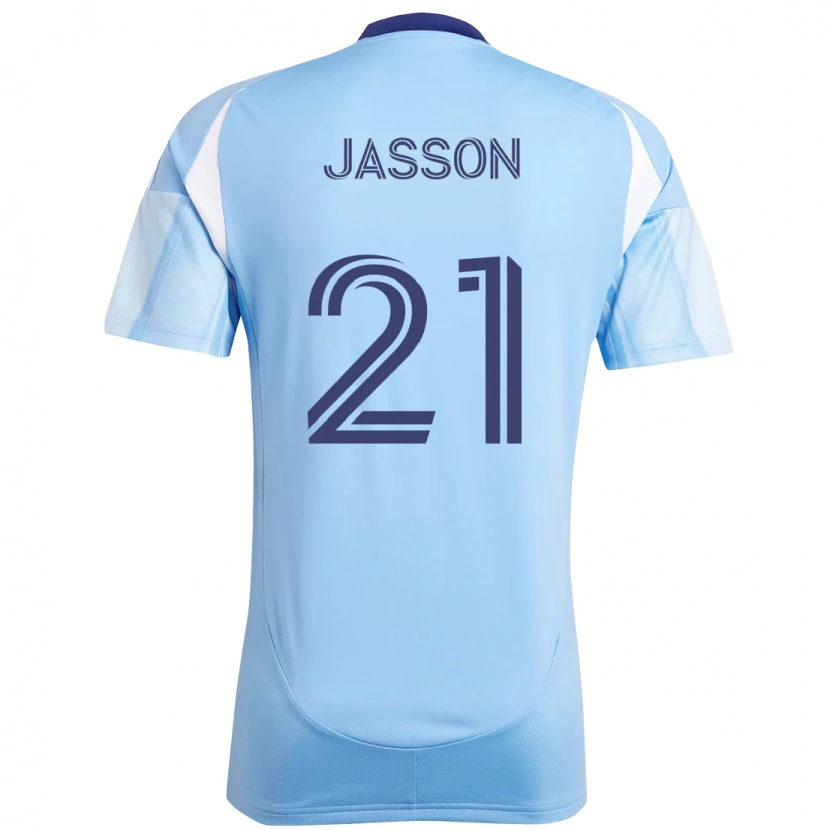 Danxen Homme Maillot Andres Jasson #21 Bleu Clair Tenues Domicile 2025/26 T-Shirt