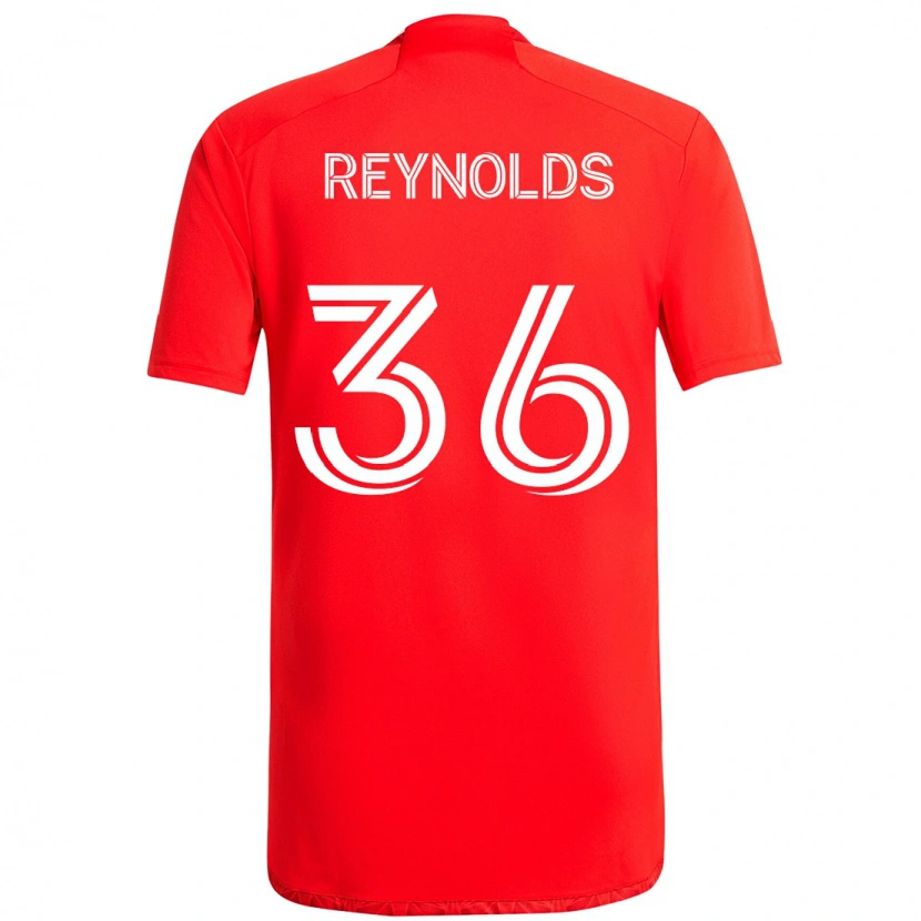 Danxen Homme Maillot Justin Reynolds #36 Rouge Blanc Tenues Domicile 2025/26 T-Shirt