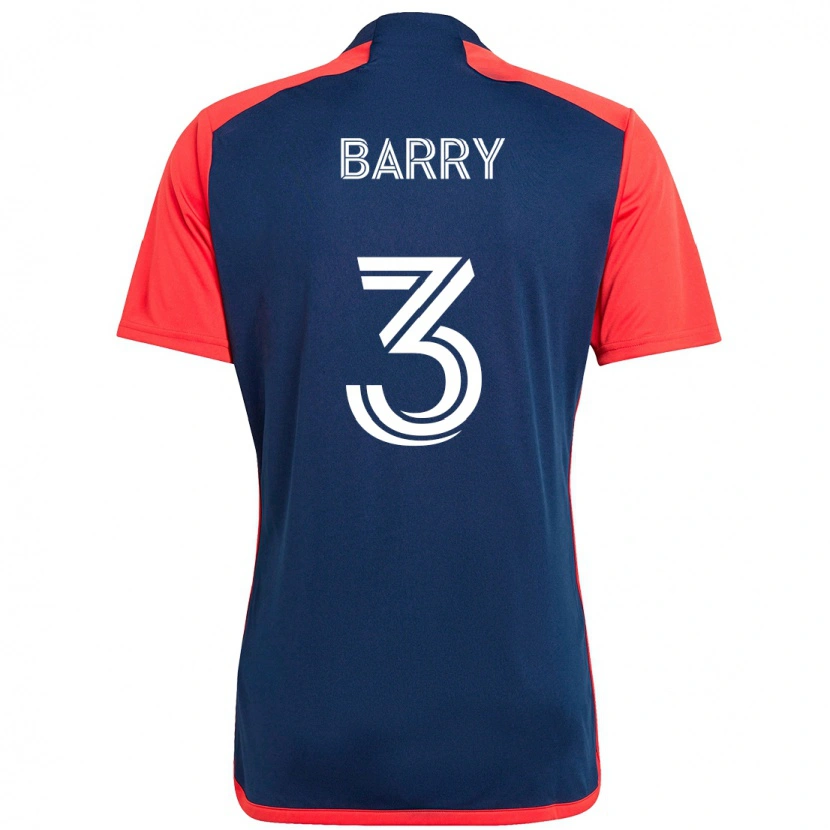 Danxen Homme Maillot Hesron Barry #3 Blanc Bleu Tenues Domicile 2025/26 T-Shirt