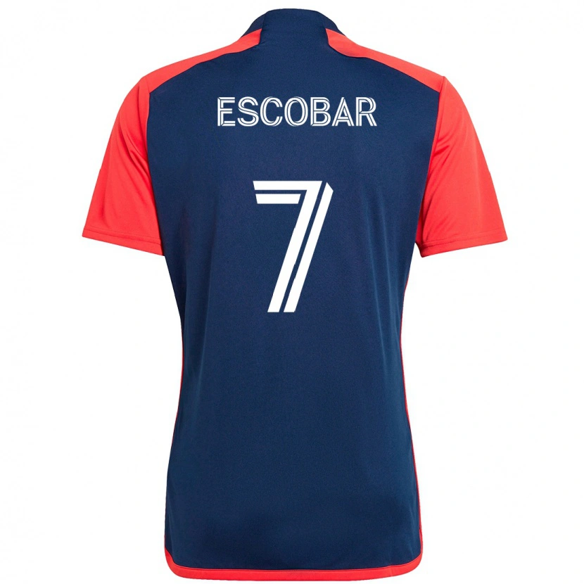 Danxen Homme Maillot Olger Escobar #7 Blanc Bleu Tenues Domicile 2025/26 T-Shirt