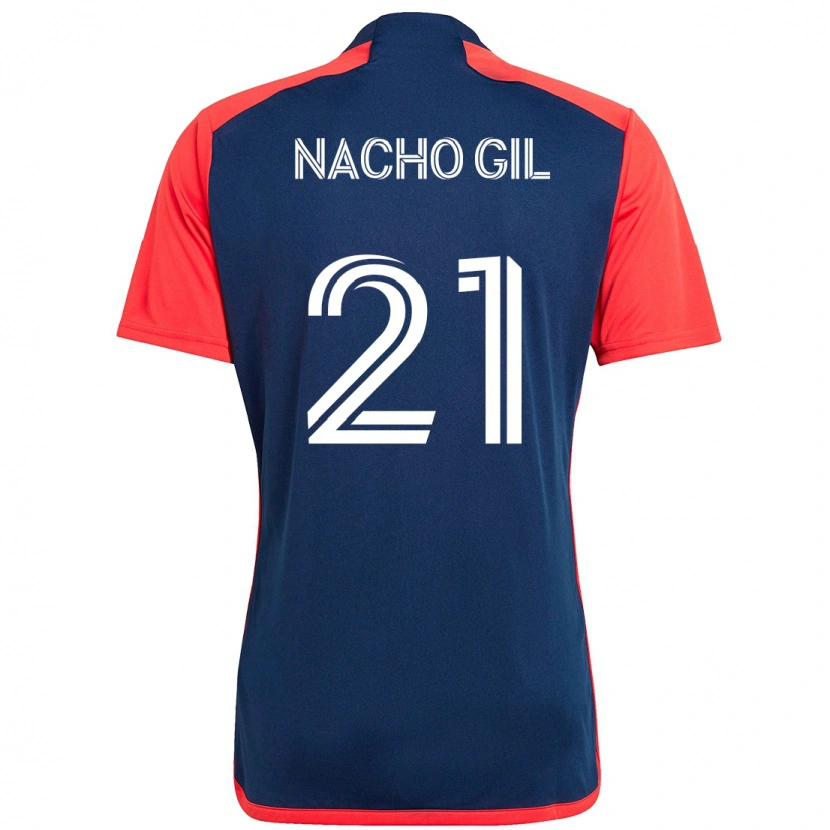 Danxen Homme Maillot Nacho Gil #21 Blanc Bleu Tenues Domicile 2025/26 T-Shirt