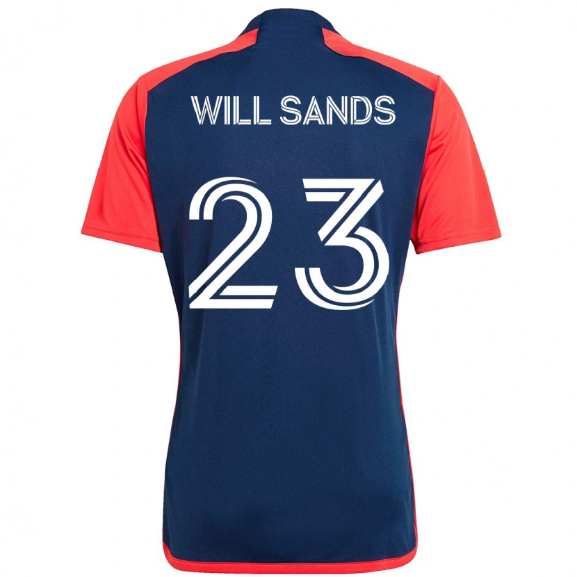Danxen Homme Maillot Will Sands #23 Blanc Bleu Tenues Domicile 2025/26 T-Shirt