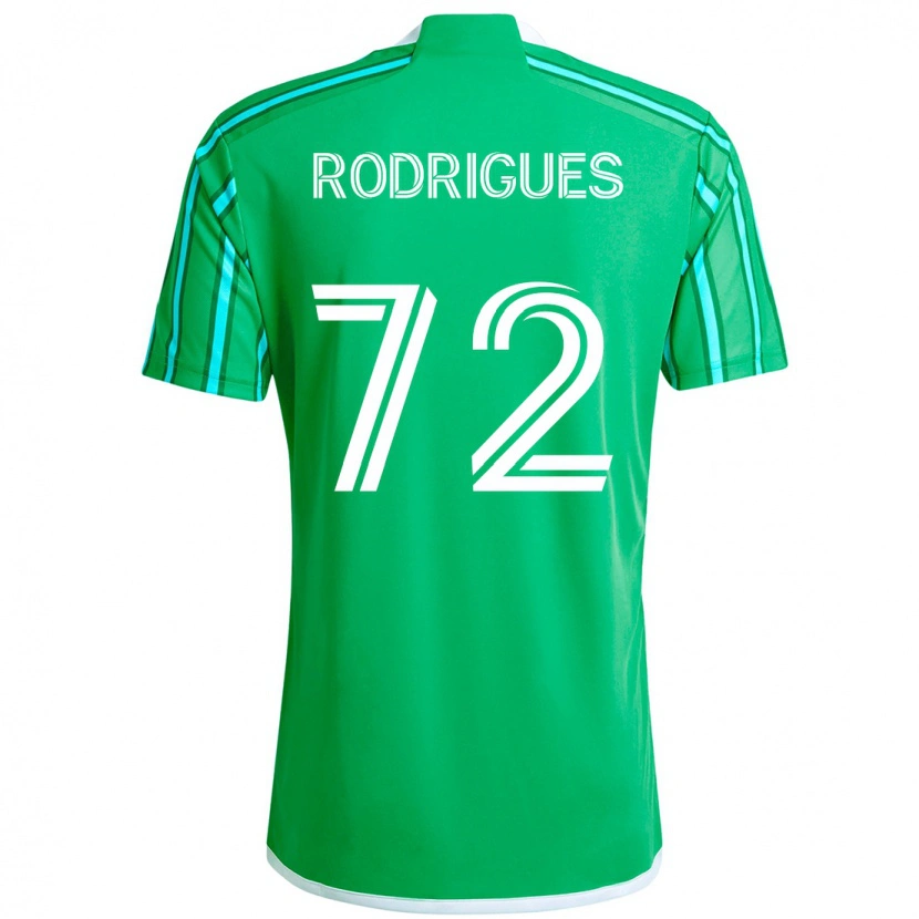 Danxen Homme Maillot Braudílio Rodrigues #72 Vert Blanc Tenues Domicile 2025/26 T-Shirt