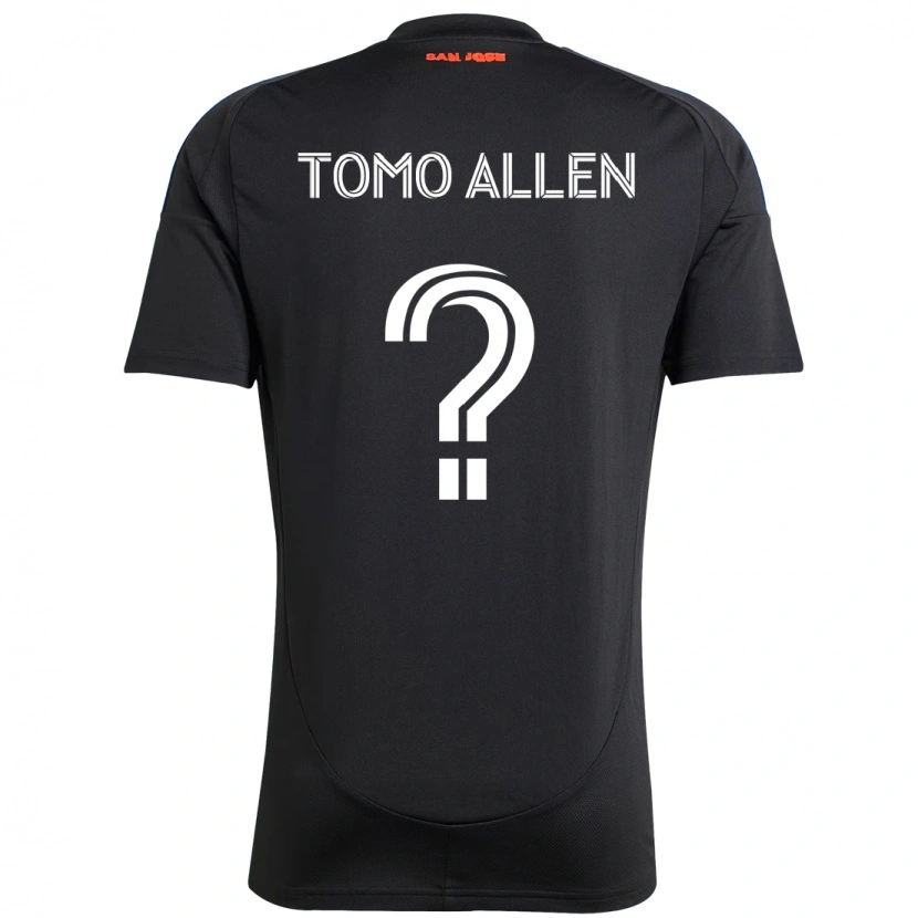 Danxen Homme Maillot Tomo Allen #0 Noir Bleu Foncé Tenues Domicile 2025/26 T-Shirt